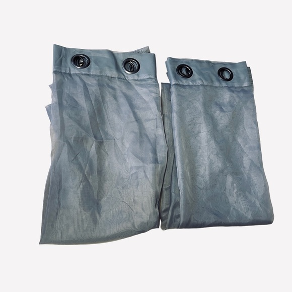 Set of 2 Sheer Gray Silver curtains - Picture 6 of 7